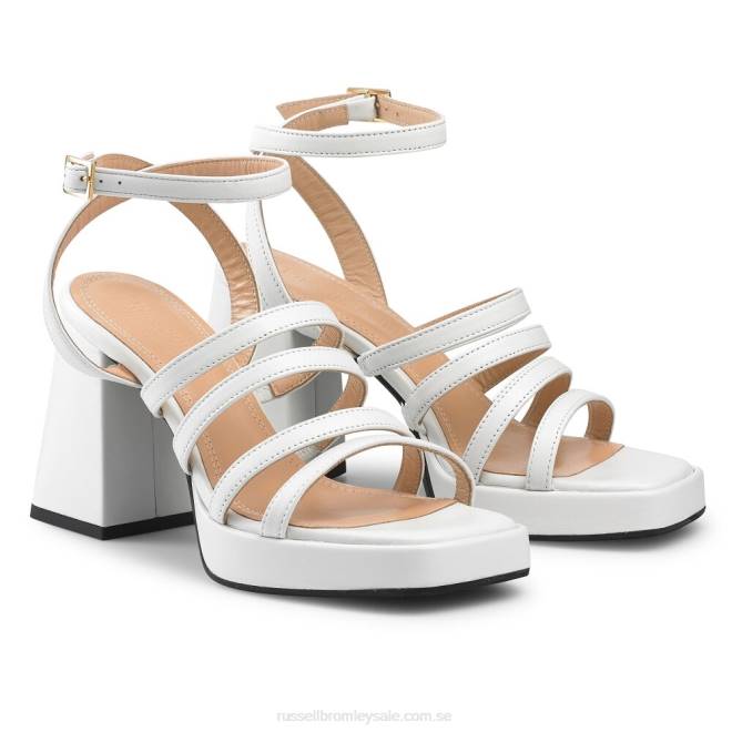 kvinnor vit Russell And Bromley yeahbaby strappy utsvängd hälplattform T4XZ178