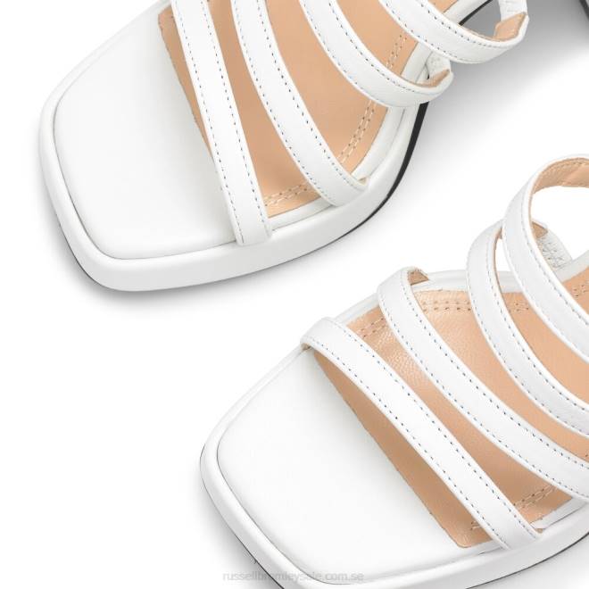 kvinnor vit Russell And Bromley yeahbaby strappy utsvängd hälplattform T4XZ178