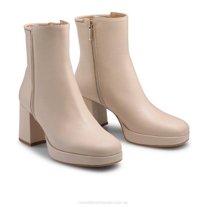 kvinnor beige Russell And Bromley blockboot-plattform ren boot T4XZ272