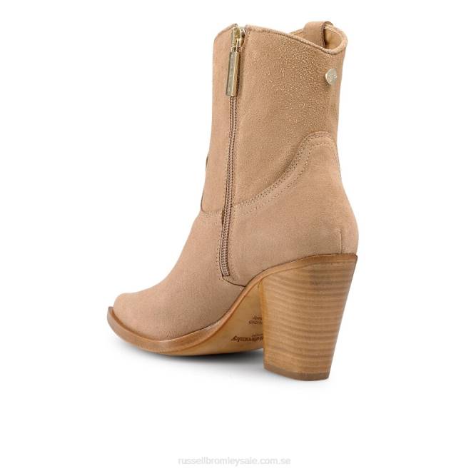 kvinnor beige Russell And Bromley kontantklackad westernstövel T4XZ344