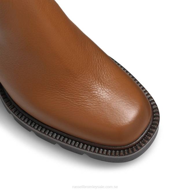 kvinnor brun Russell And Bromley blockerade chelsea-stövel med klocka T4XZ318