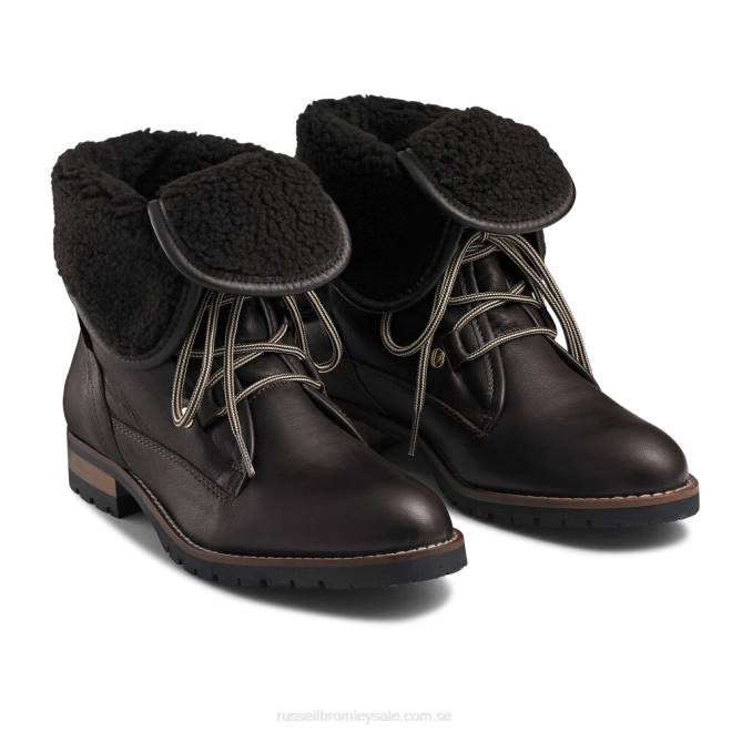 kvinnor brun Russell And Bromley gosig fusk-ull vandrare T4XZ260