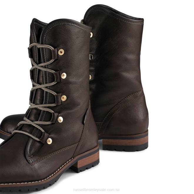 kvinnor brun Russell And Bromley gosig fusk-ull vandrare T4XZ260