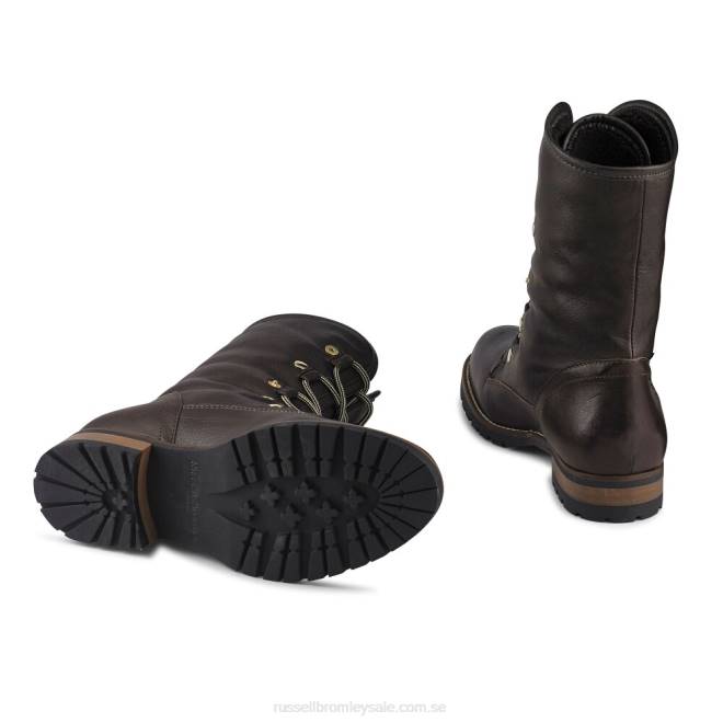 kvinnor brun Russell And Bromley gosig fusk-ull vandrare T4XZ260
