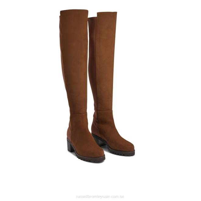 kvinnor brun Russell And Bromley halv hel knähög stövel T4XZ353