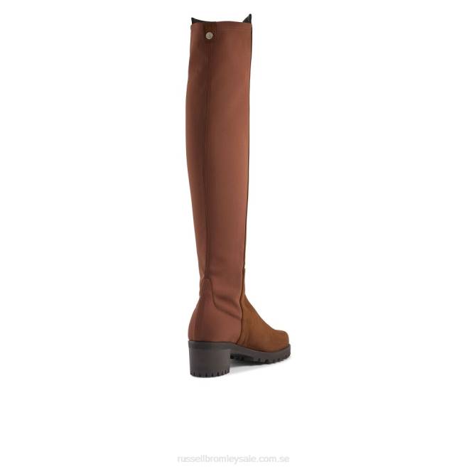 kvinnor brun Russell And Bromley halv hel knähög stövel T4XZ353
