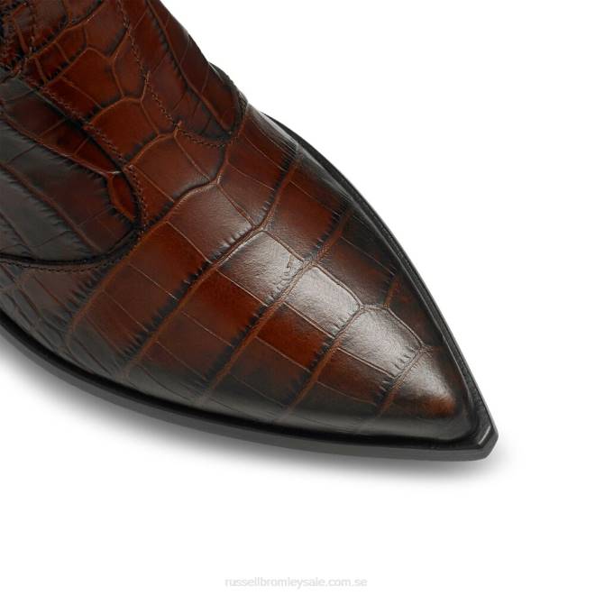 kvinnor brun Russell And Bromley salong knähög western T4XZ363
