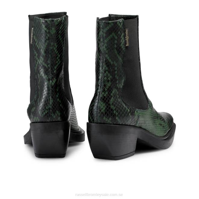 kvinnor grön Russell And Bromley nashville western chelsea boot T4XZ332