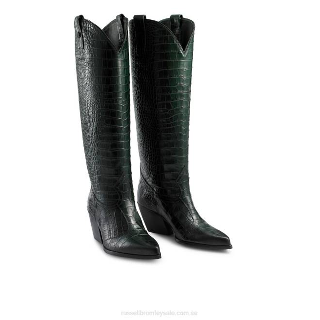 kvinnor grön Russell And Bromley salong knähög western T4XZ362