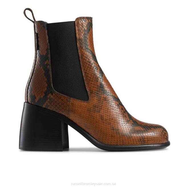 kvinnor solbränna Russell And Bromley hackney scoop toe chelsea boot T4XZ317
