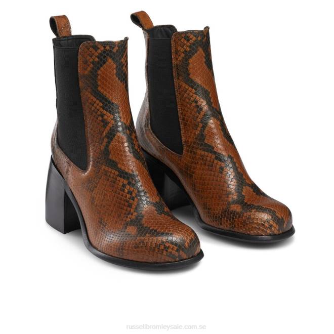 kvinnor solbränna Russell And Bromley hackney scoop toe chelsea boot T4XZ317