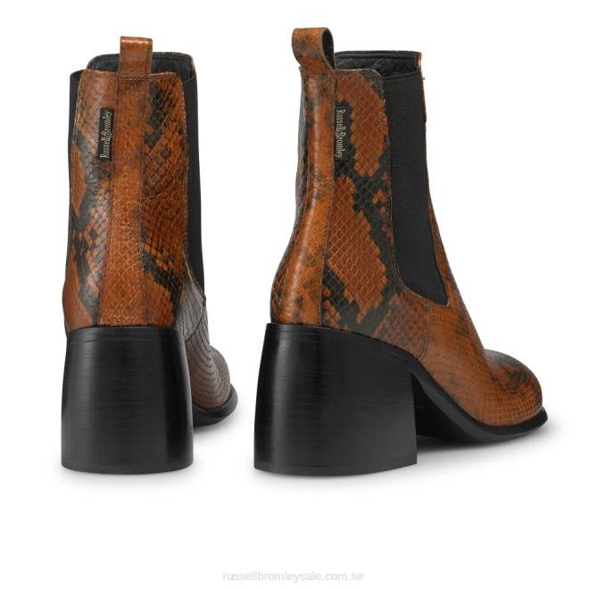 kvinnor solbränna Russell And Bromley hackney scoop toe chelsea boot T4XZ317