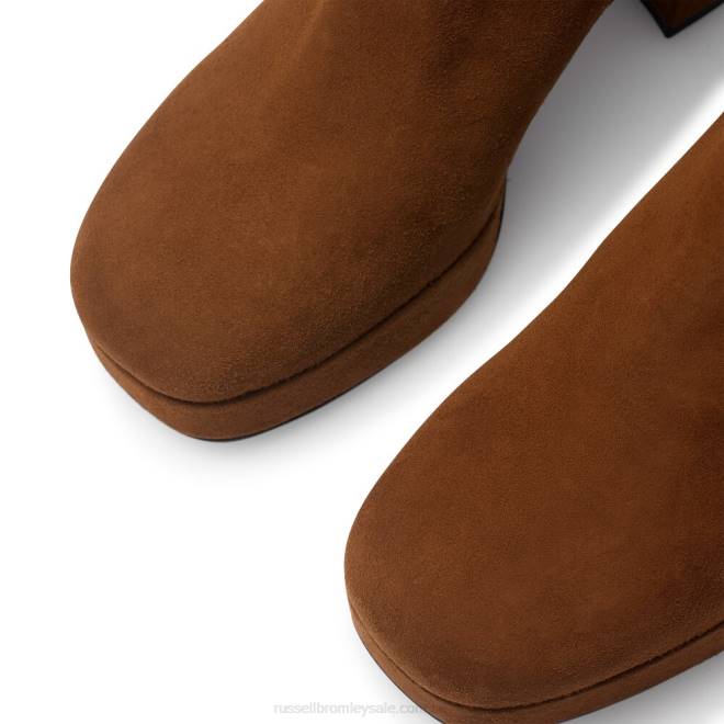 kvinnor solbränna Russell And Bromley honungshoney plattformsstövel T4XZ346