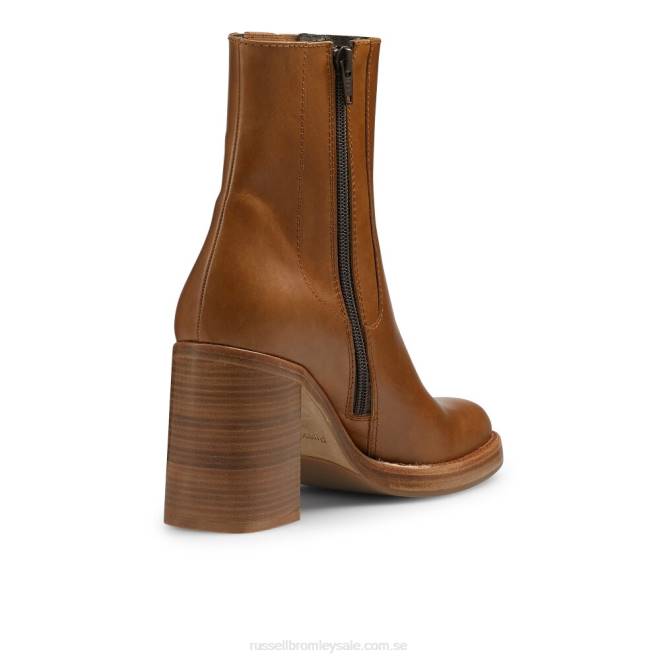 kvinnor solbränna Russell And Bromley pallomini klackstövel i trä T4XZ292