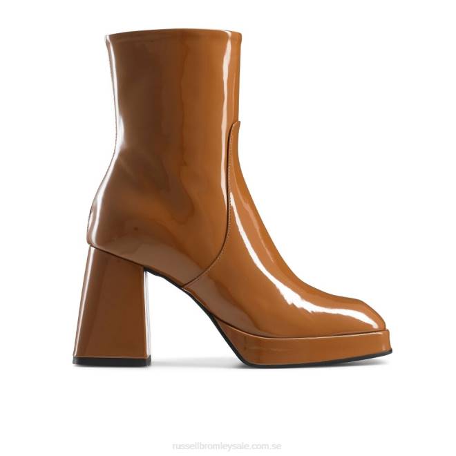 kvinnor solbränna Russell And Bromley plattformsstövel med utsvängd häl T4XZ330