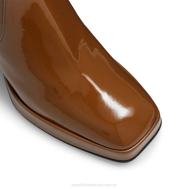 kvinnor solbränna Russell And Bromley plattformsstövel med utsvängd häl T4XZ330