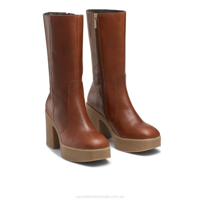 kvinnor solbränna Russell And Bromley stevie crepe plattformsstövel T4XZ338