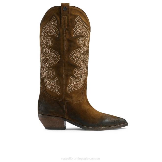 kvinnor solbränna Russell And Bromley vilda västern broderad western T4XZ360