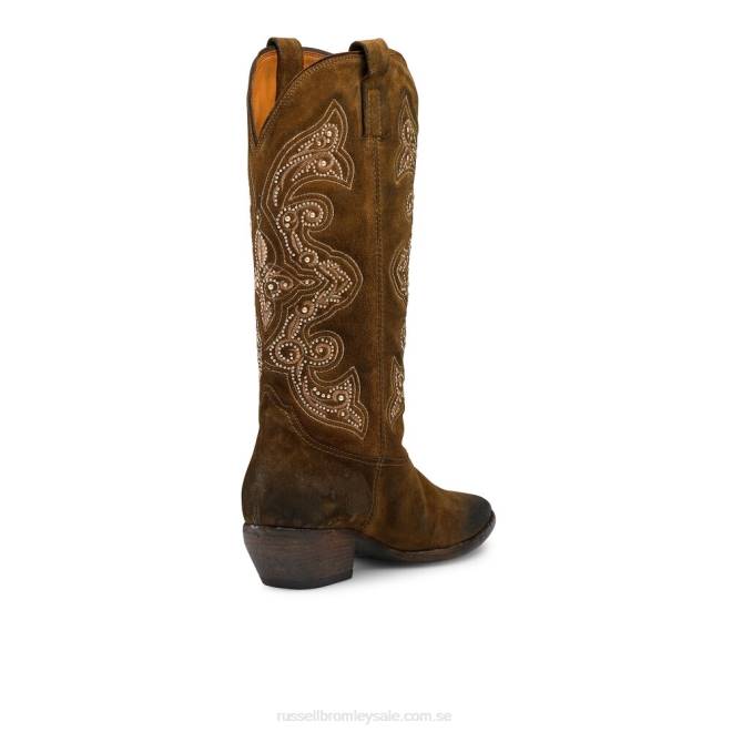 kvinnor solbränna Russell And Bromley vilda västern broderad western T4XZ360
