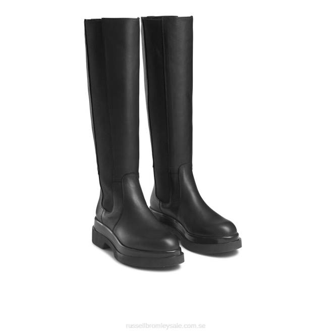 kvinnor svart Russell And Bromley Everglade knähögt chelsea T4XZ358