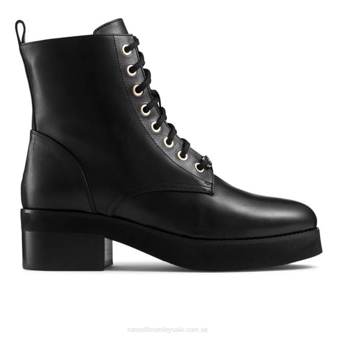 kvinnor svart Russell And Bromley atom ankelstövel med snörning T4XZ286