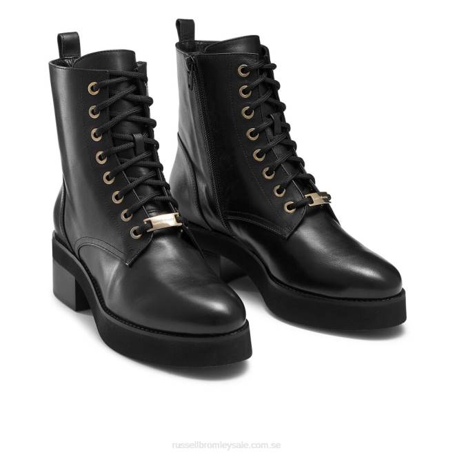 kvinnor svart Russell And Bromley atom ankelstövel med snörning T4XZ286