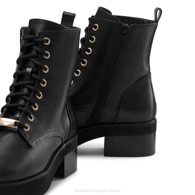 kvinnor svart Russell And Bromley atom ankelstövel med snörning T4XZ286