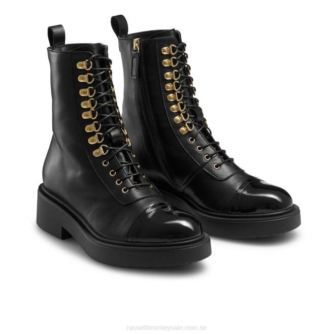 kvinnor svart Russell And Bromley blixthätta med snörning T4XZ312