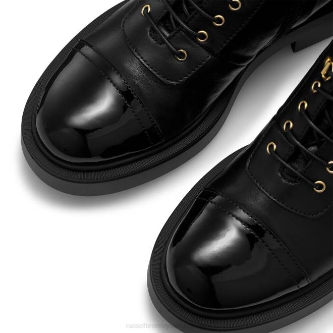 kvinnor svart Russell And Bromley blixthätta med snörning T4XZ312