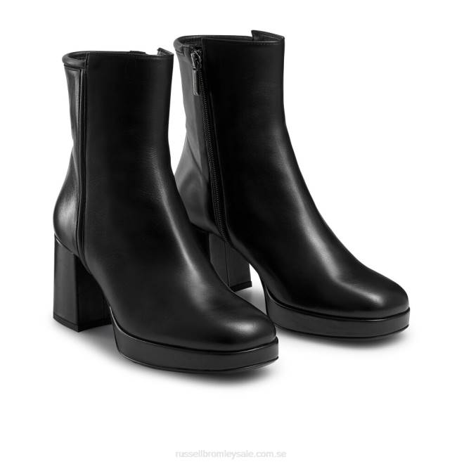 kvinnor svart Russell And Bromley blockboot plattform chelsea boot T4XZ264