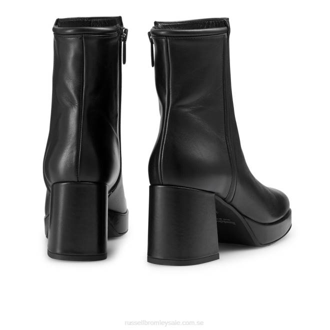 kvinnor svart Russell And Bromley blockboot plattform chelsea boot T4XZ264