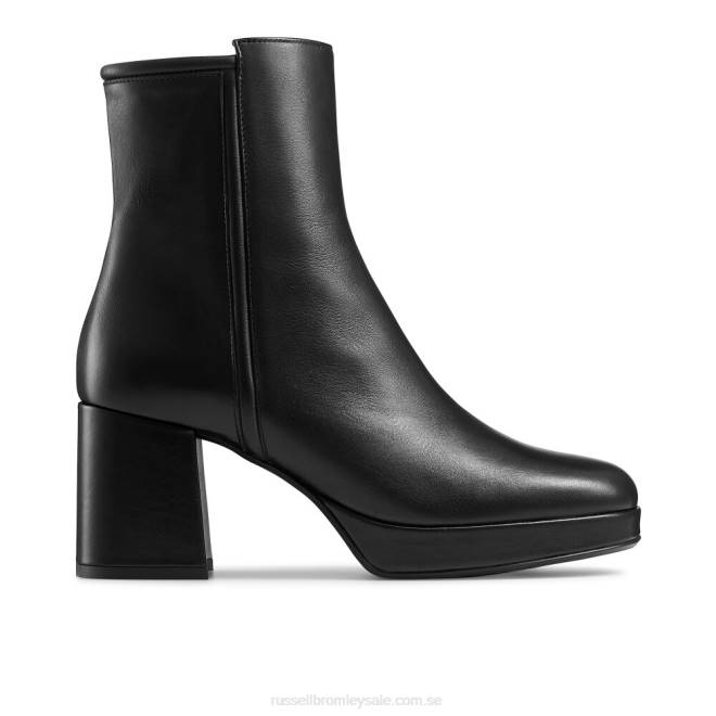 kvinnor svart Russell And Bromley blockboot plattform chelsea boot T4XZ264
