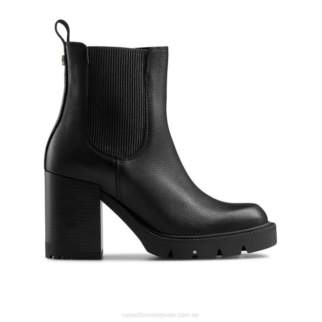 kvinnor svart Russell And Bromley blockerade chelsea-stövel med klocka T4XZ300