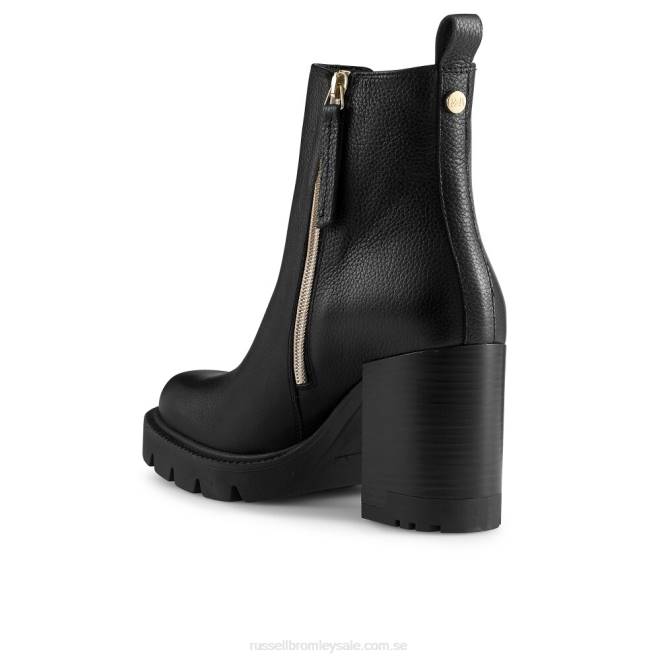 kvinnor svart Russell And Bromley blockerade chelsea-stövel med klocka T4XZ300