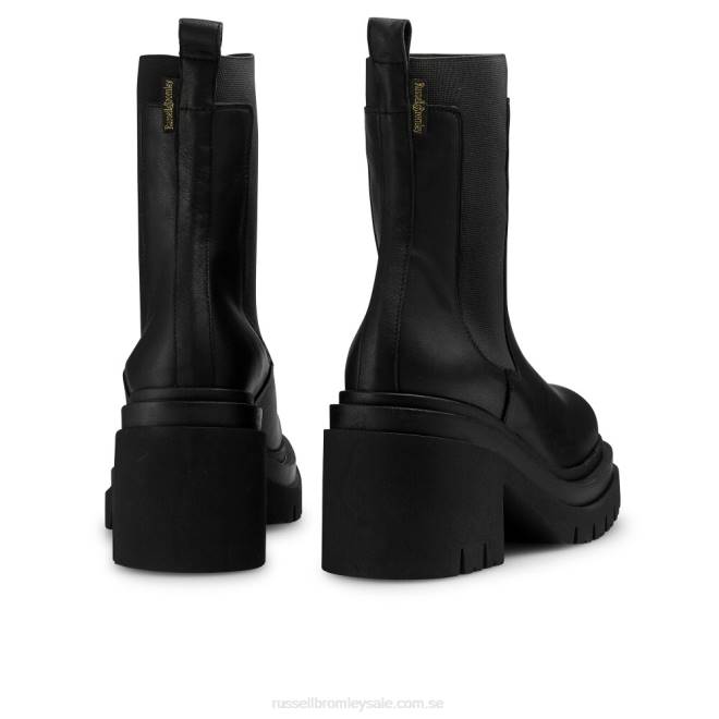 kvinnor svart Russell And Bromley camden dubbel plattform enhet boot T4XZ285