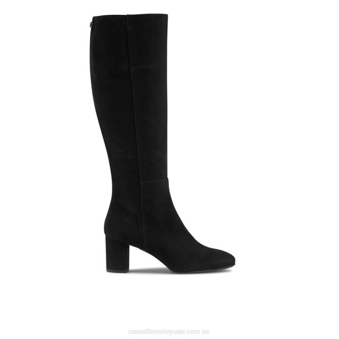 kvinnor svart Russell And Bromley dressyrknähög stövel T4XZ336