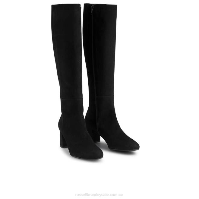 kvinnor svart Russell And Bromley dressyrknähög stövel T4XZ336
