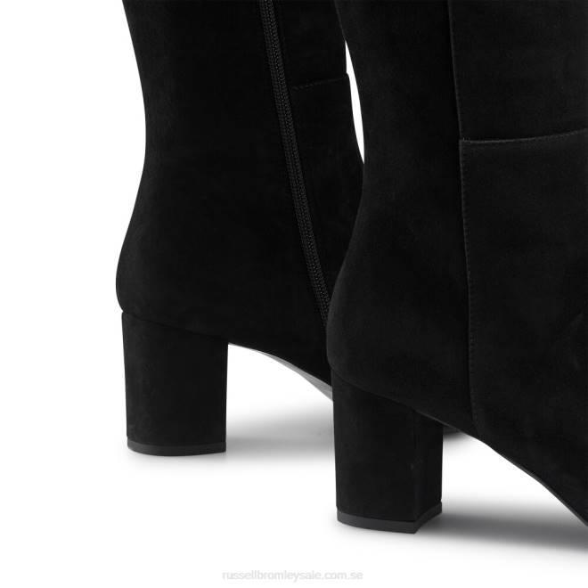 kvinnor svart Russell And Bromley dressyrknähög stövel T4XZ336