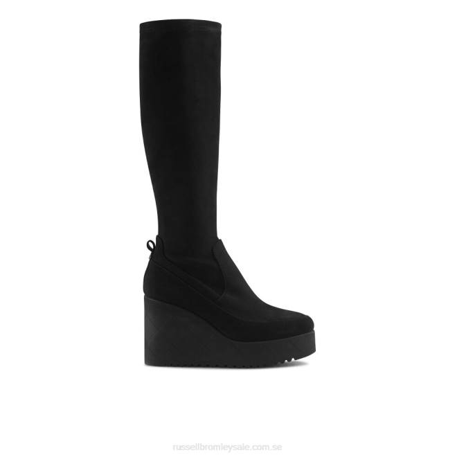 kvinnor svart Russell And Bromley everest hi dryleks: lång stövel i mocka T4XZ347
