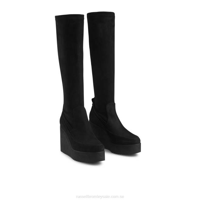 kvinnor svart Russell And Bromley everest hi dryleks: lång stövel i mocka T4XZ347