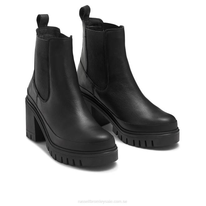 kvinnor svart Russell And Bromley företag hej klack combat chelsea T4XZ275