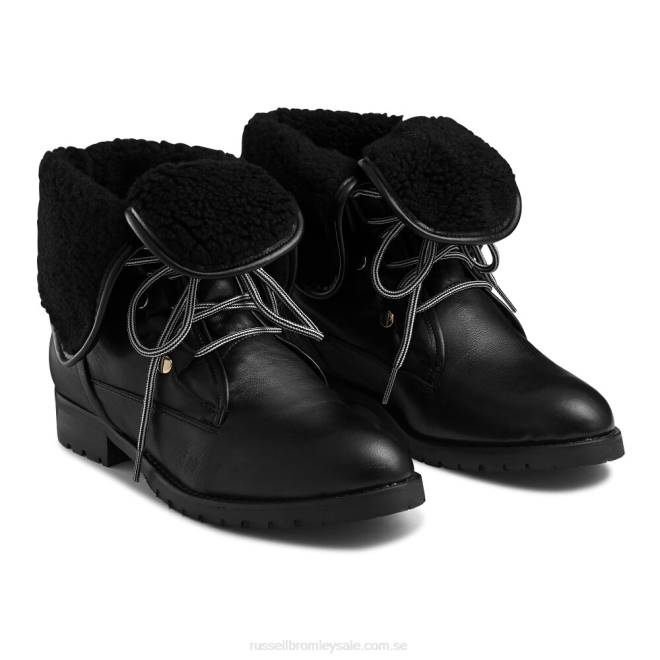 kvinnor svart Russell And Bromley gosig fusk-ull vandrare T4XZ259