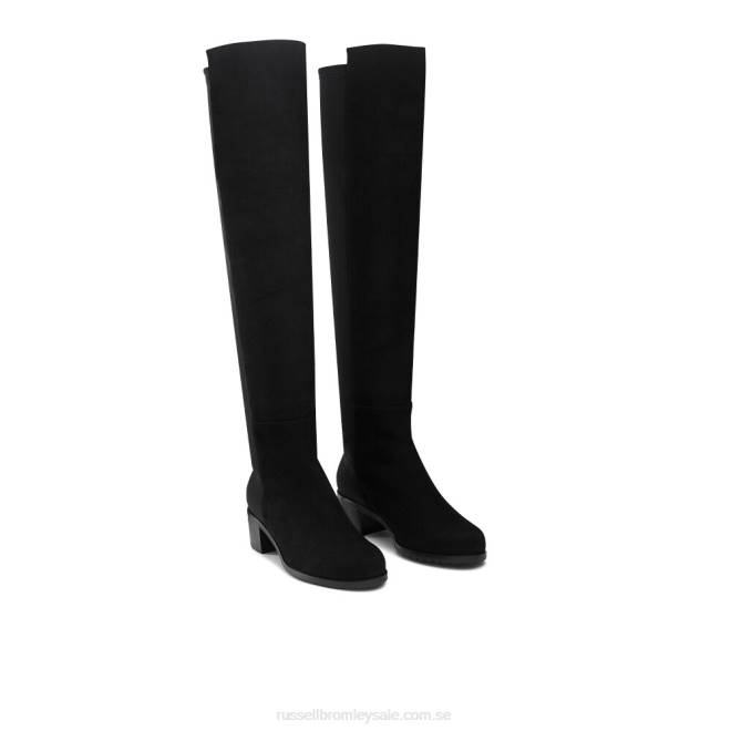 kvinnor svart Russell And Bromley halv hel knähög stövel T4XZ340