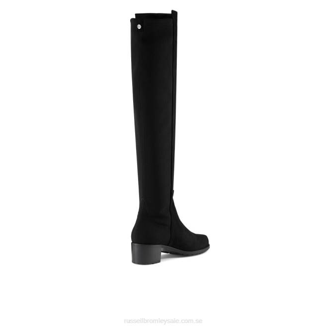 kvinnor svart Russell And Bromley halv hel knähög stövel T4XZ340