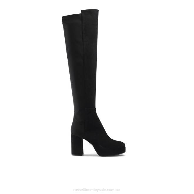 kvinnor svart Russell And Bromley honung hi plattform stretch knähög T4XZ355