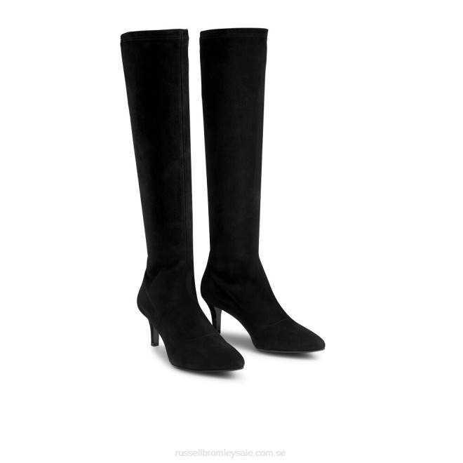 kvinnor svart Russell And Bromley hotlegs knähög sockstövel T4XZ366