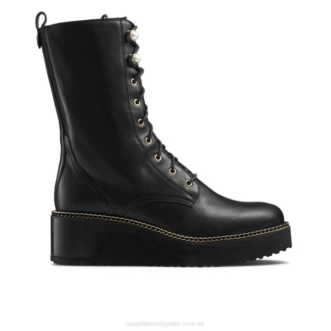 kvinnor svart Russell And Bromley kilfond kil snörning T4XZ298