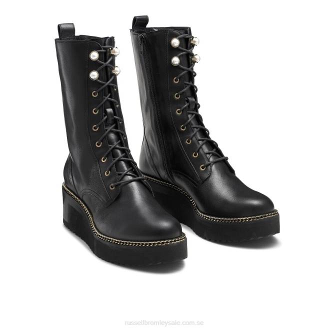 kvinnor svart Russell And Bromley kilfond kil snörning T4XZ298