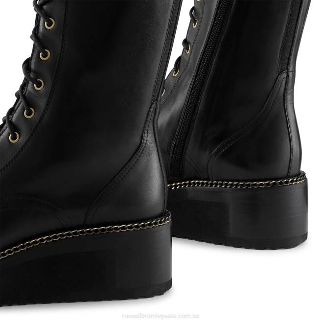 kvinnor svart Russell And Bromley kilfond kil snörning T4XZ298