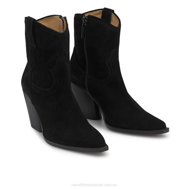 kvinnor svart Russell And Bromley kontantklackad westernstövel T4XZ342